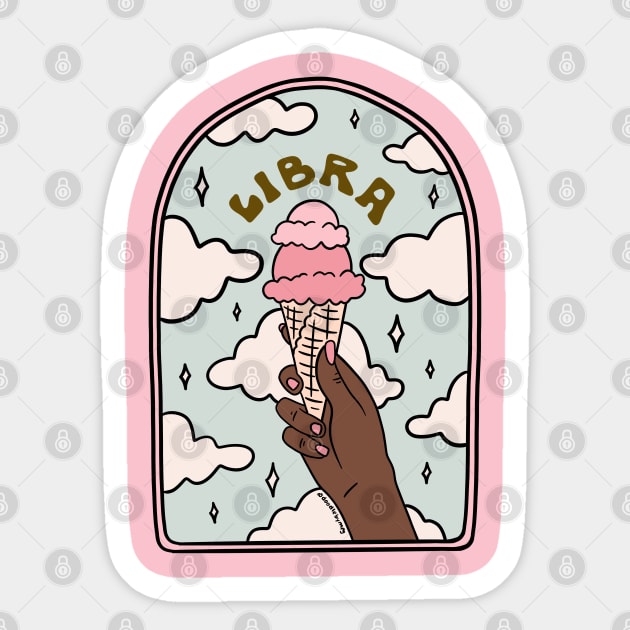 Libra Ice cream Sticker by Doodle by Meg
